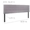 Flash Furniture King, Bedford Headboard, Gray Fabric HG-HB1704-K-LG-GG - alternate 2